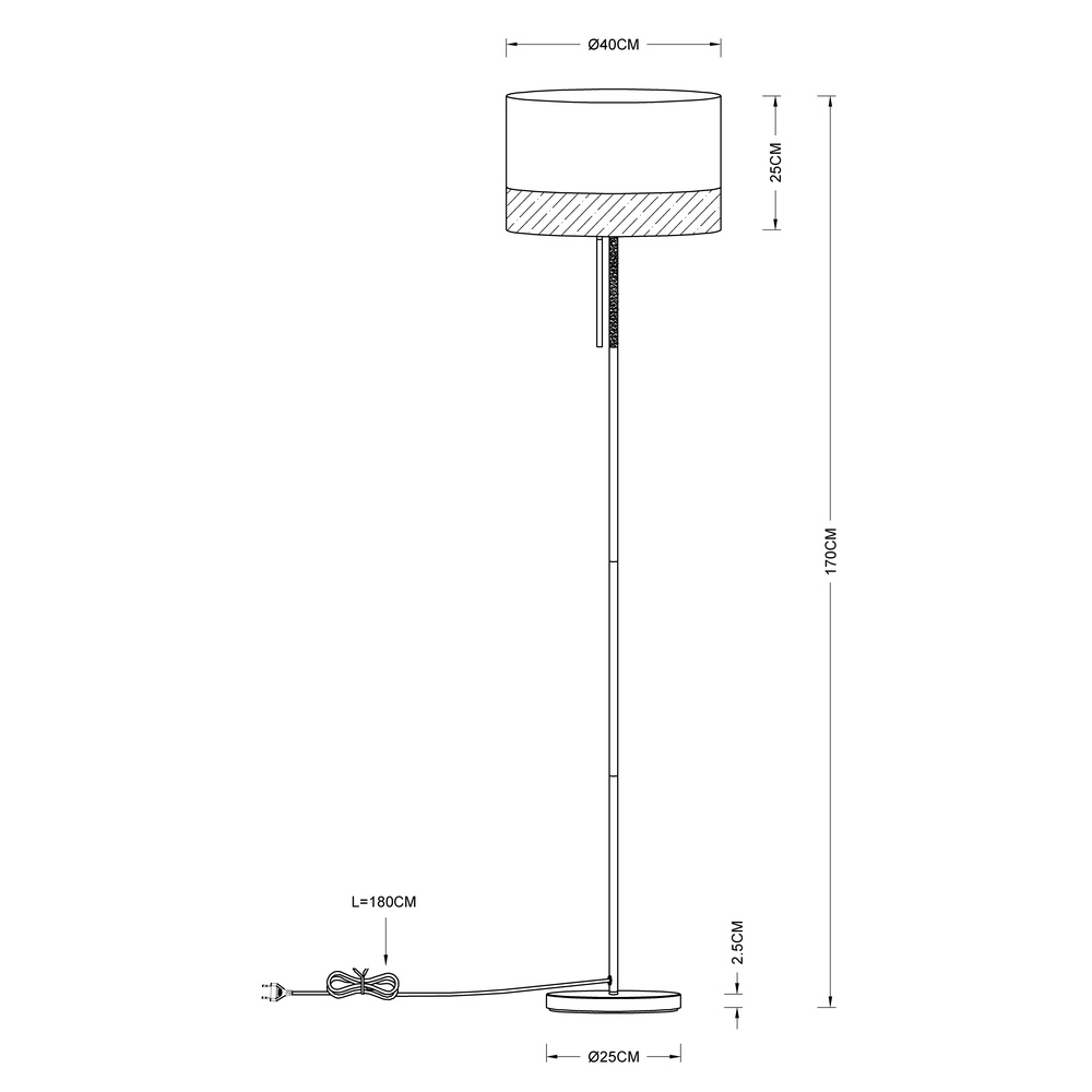 Lampe de pied Chipsy avec un aspect bois Ø 40cm Globo 9007371337811