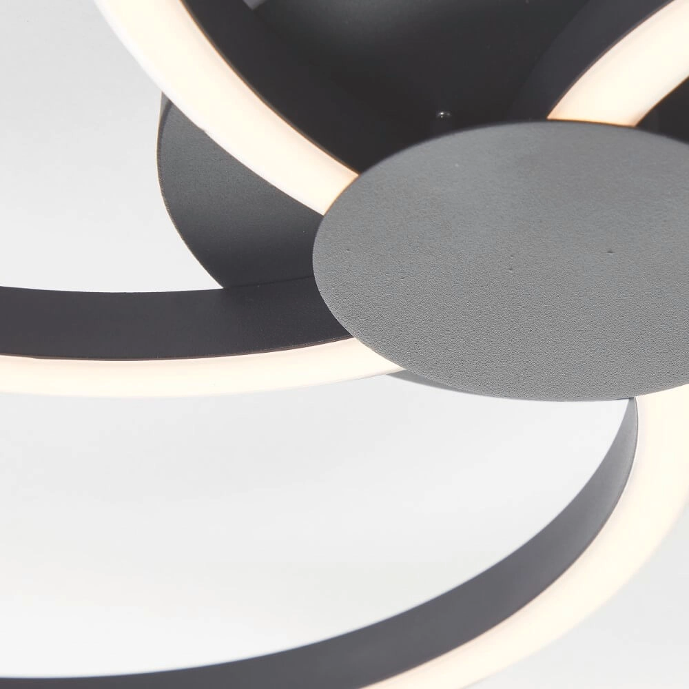 Plafonnier à intensité variable Fico noir Brilliant 4004353441233