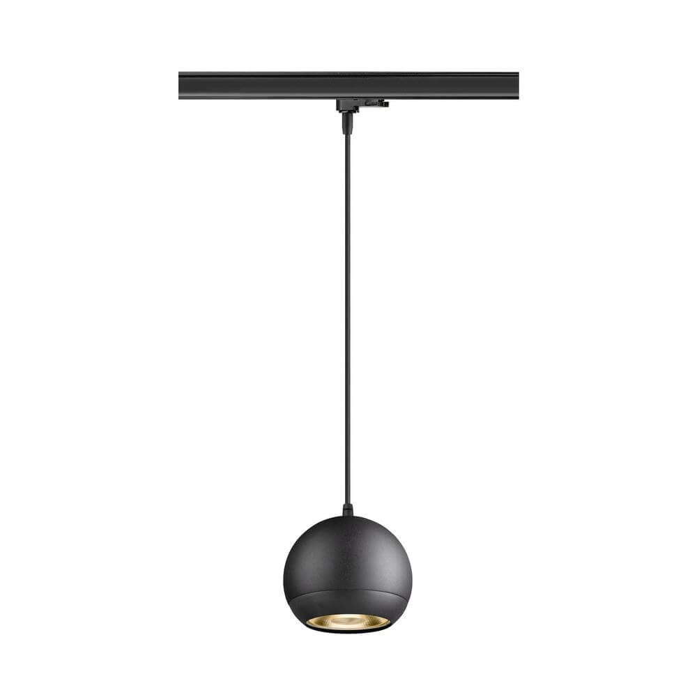 Suspension pour rail Light Eye 150 noir 3 phases Ø 15cm