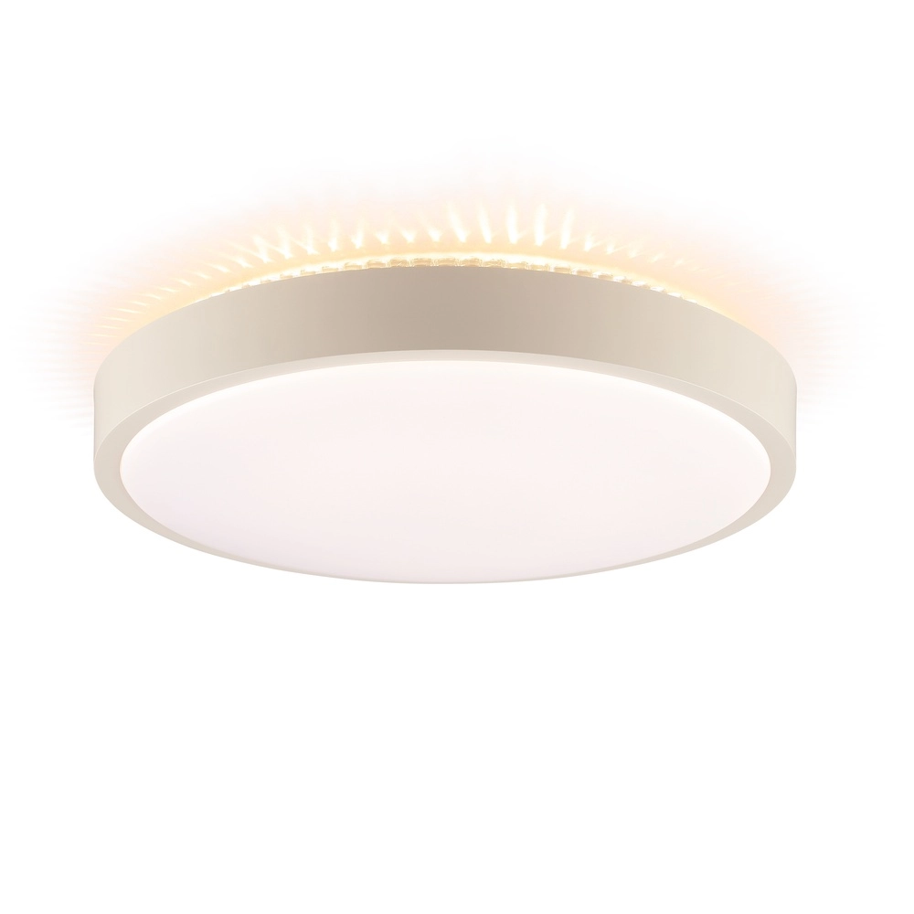 Éclairage de plafond Solistra brun sable avec Ø blanc 34,5 cm Brilliant 4004353477614