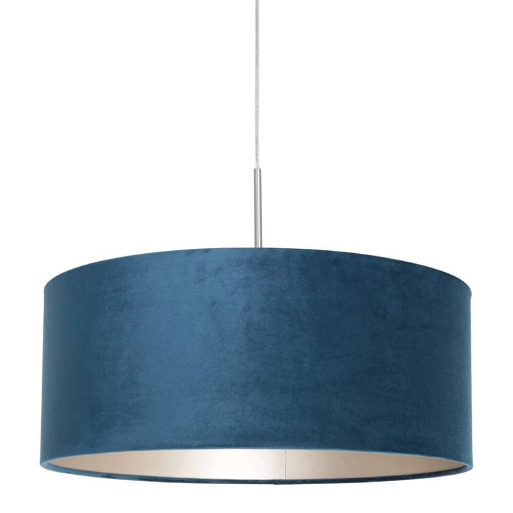 Lampe suspendue Sparkled avec du velours bleu