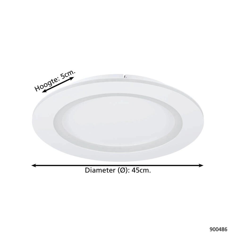 Plafonnier rond Padrogiano-Z Ø 45cm blanc Eglo 9008606244218