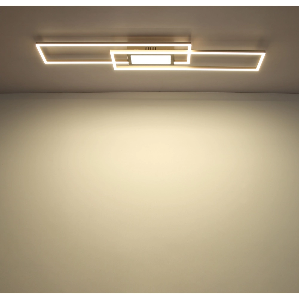 Lampe de plafond allongée Saunders brun sable Globo 9007371587353