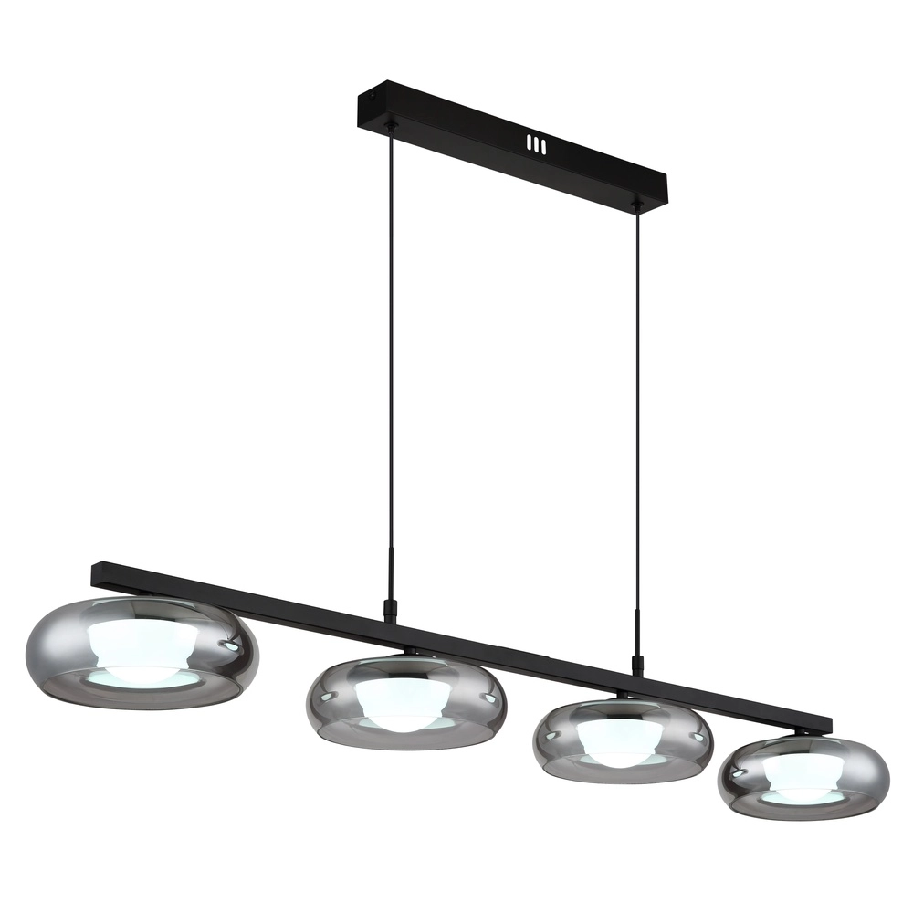 Lampe pendante de conception Carlene Noir à 4 lumières Globo 9007371569182