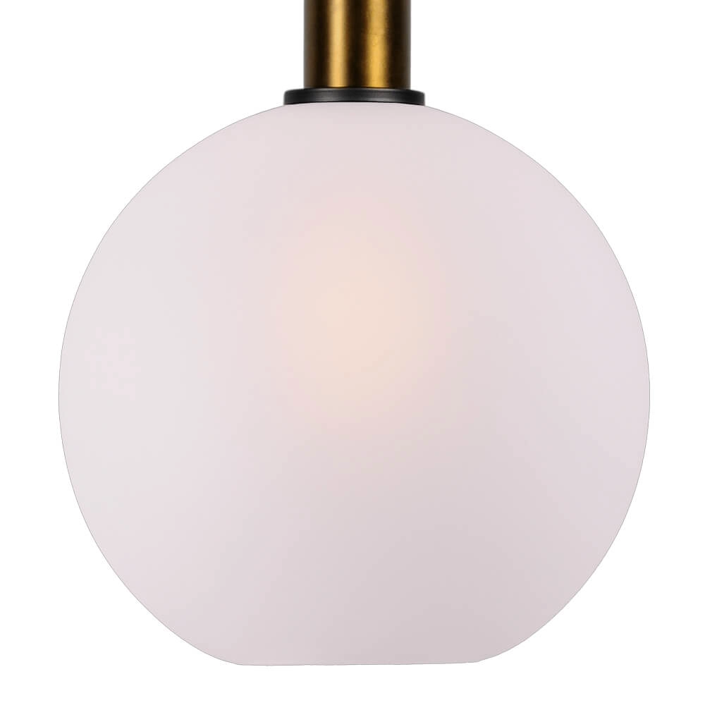 Lampe suspendue Ø 25cm Bella 2 Laiton antique avec verre blanc mat Masterlight 8718121334134