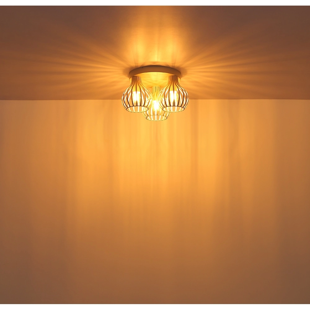Lampe de plafond à 3 lampes Mateo brun sable Globo 9007371575244