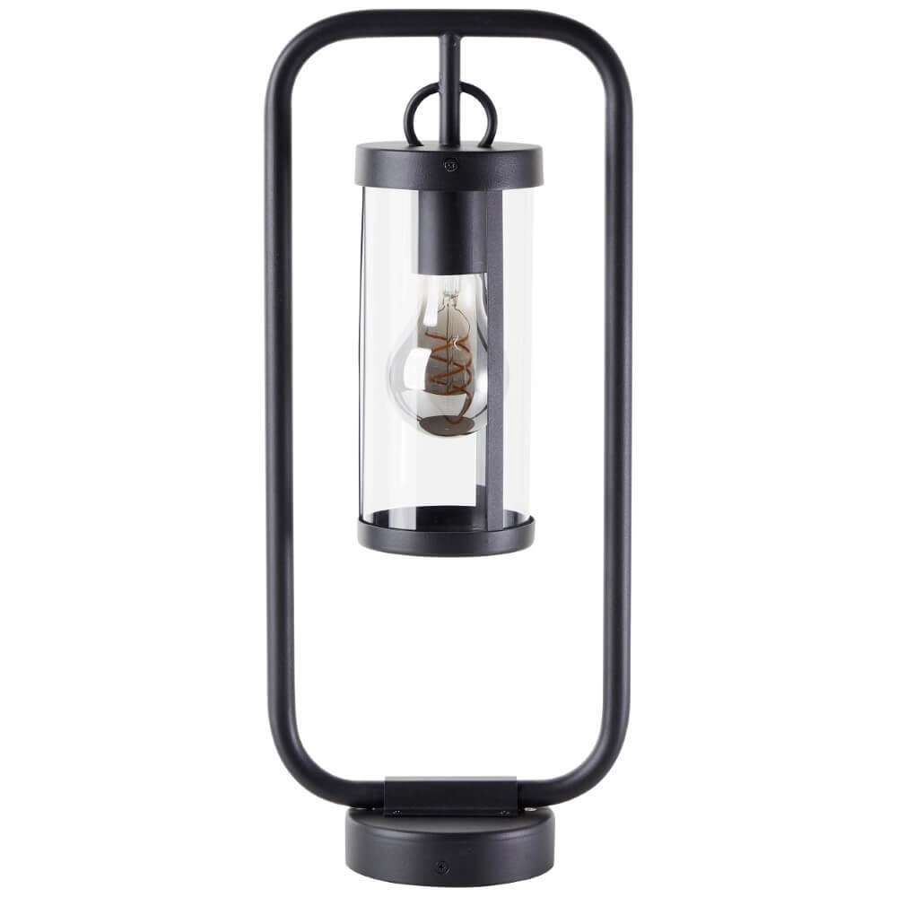 Lampe de table noire Sidney verre transparent Brilliant 4004353435690