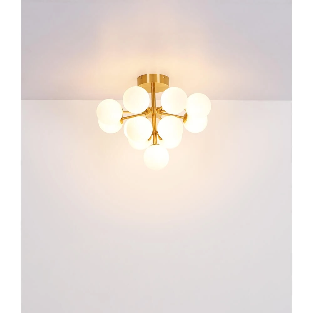 Plafonnier en nickel Grappy 13 lumières Globo 9007371459124