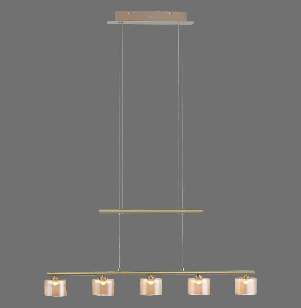 Lampe suspendue 5 lumières Hydra laiton Paul Neuhaus 4012248364987