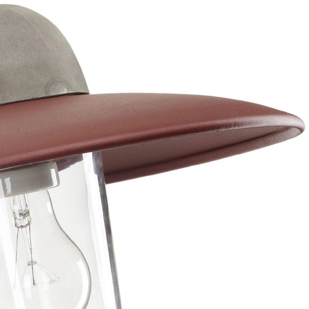Lampe extérieure de l'industrie Fabrique gris métallisé avec marron rétro KS 8714732119627
