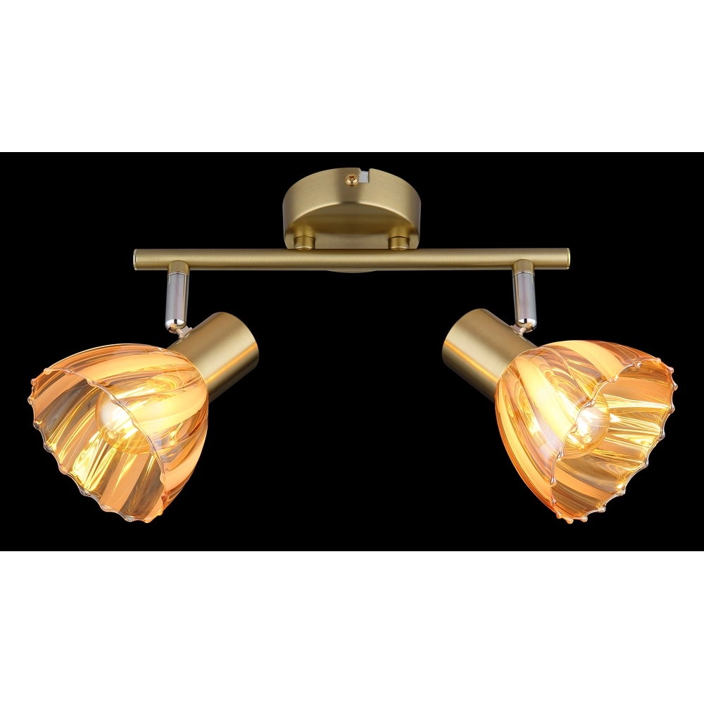 Lampe de plafond à deux lampes Zachery Or Globo 9007371533497