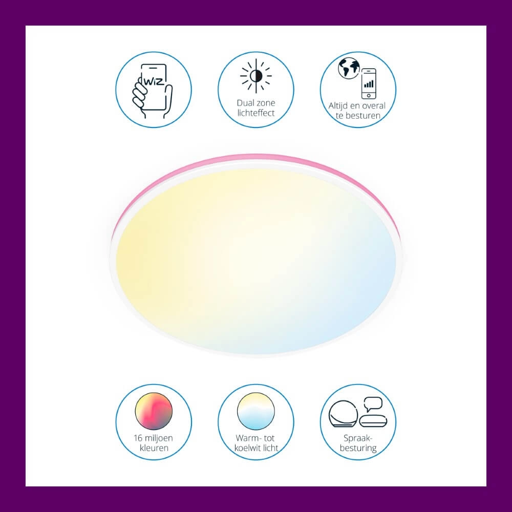 Plafonnier intelligent Rune Ø 40cm - blanc WiZ 8719514554276