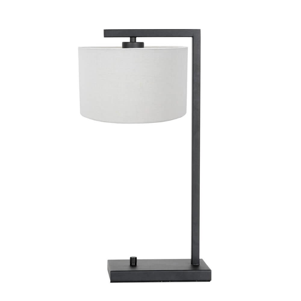 Lampe de table élégante Stanger noir avec blanc cassé Steinhauer 8712746152074