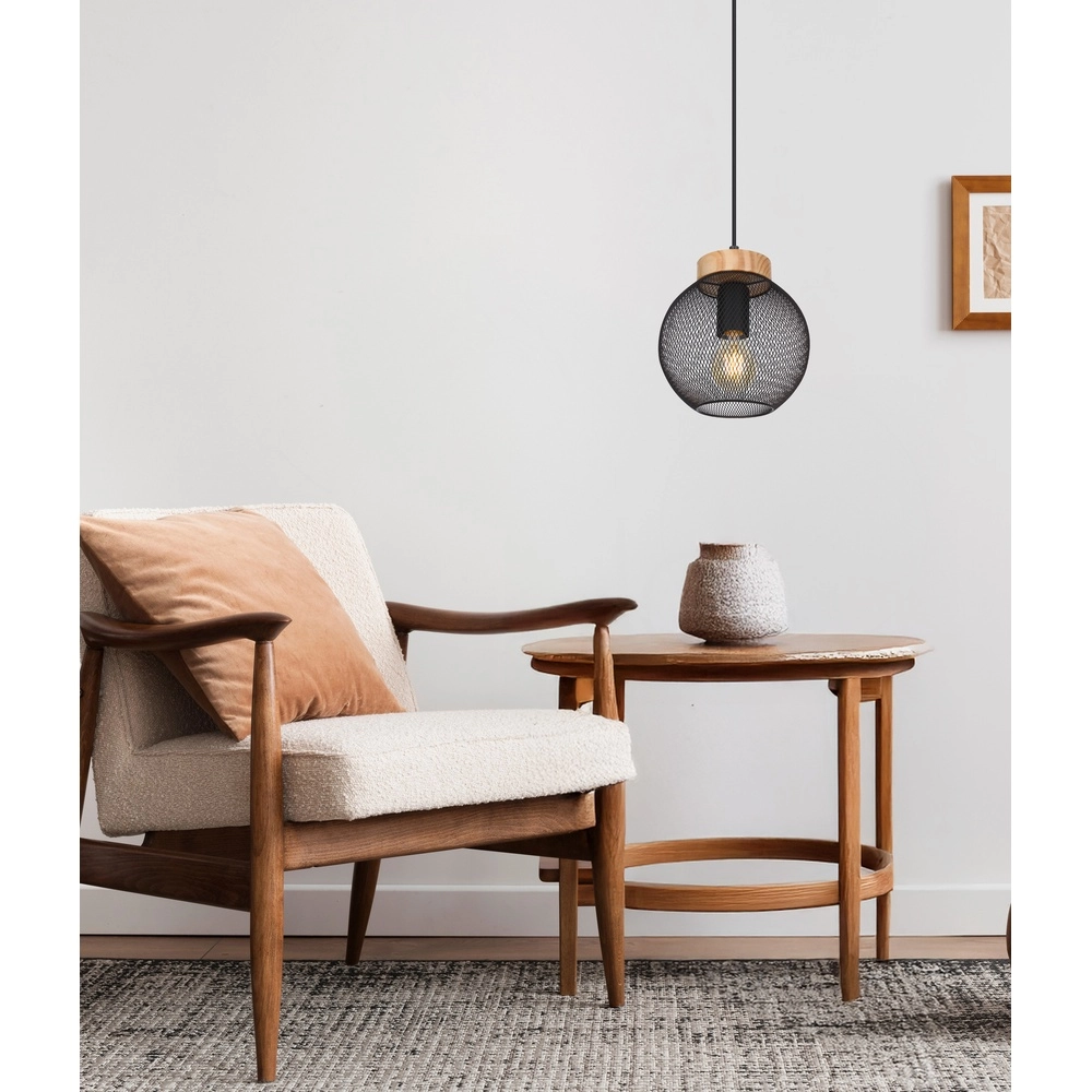 Lampe suspendue Pablo Maille noire Globo 9007371423552