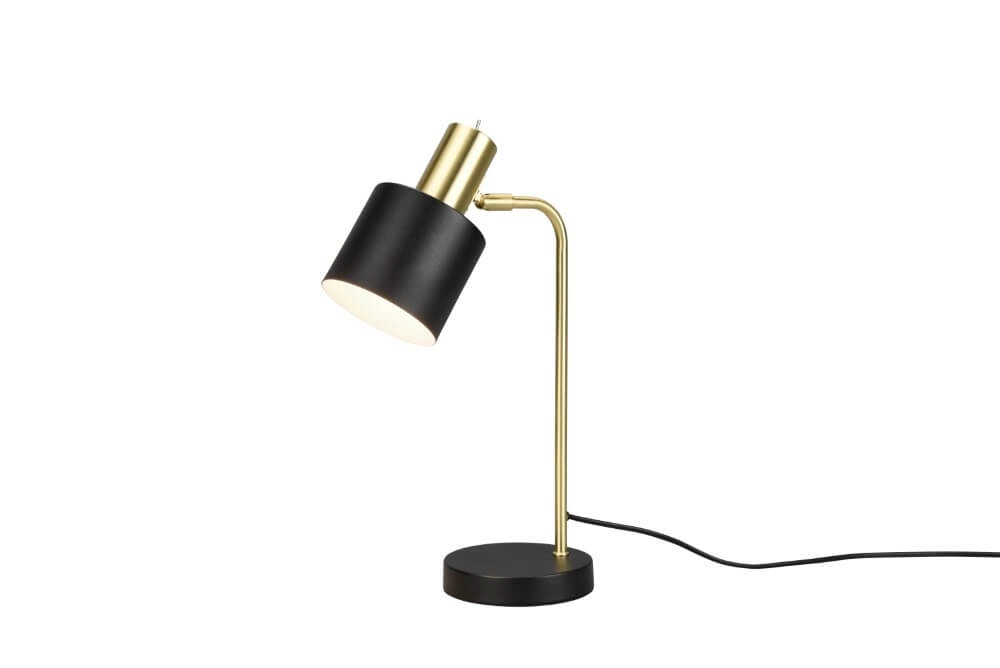 Lampe de bureau design Adam Noir avec de l'or Trio 4017807538984