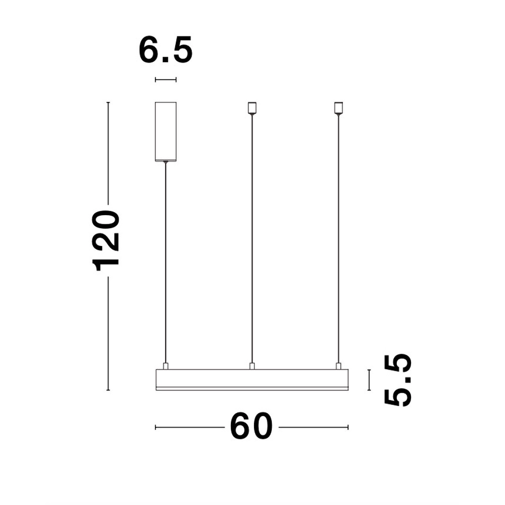 Suspension Motif blanc Ø 60cm 3000K Lyora 5212017421937