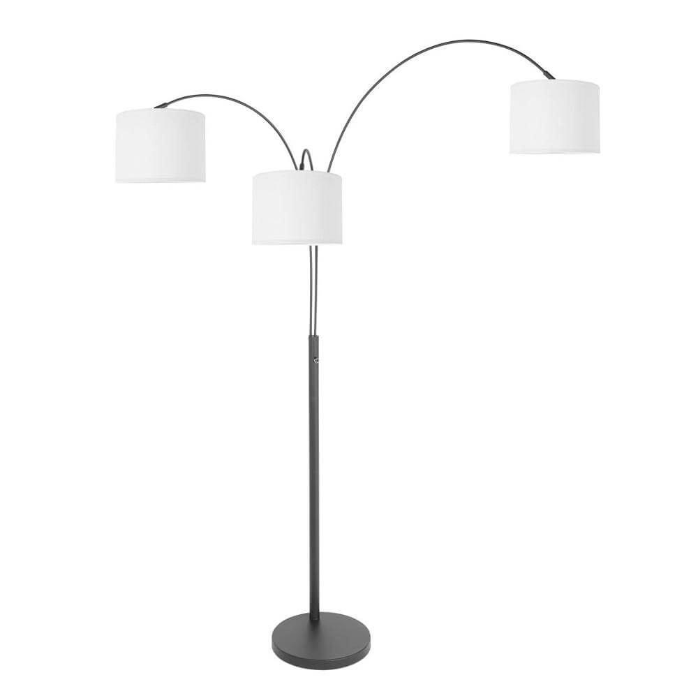 Lampadaire 3 lumières Sparkled Light noir et blanc Steinhauer 8712746173567