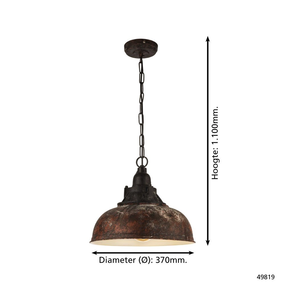 Lampe à suspension Grantham 37cm Eglo 9002759498191