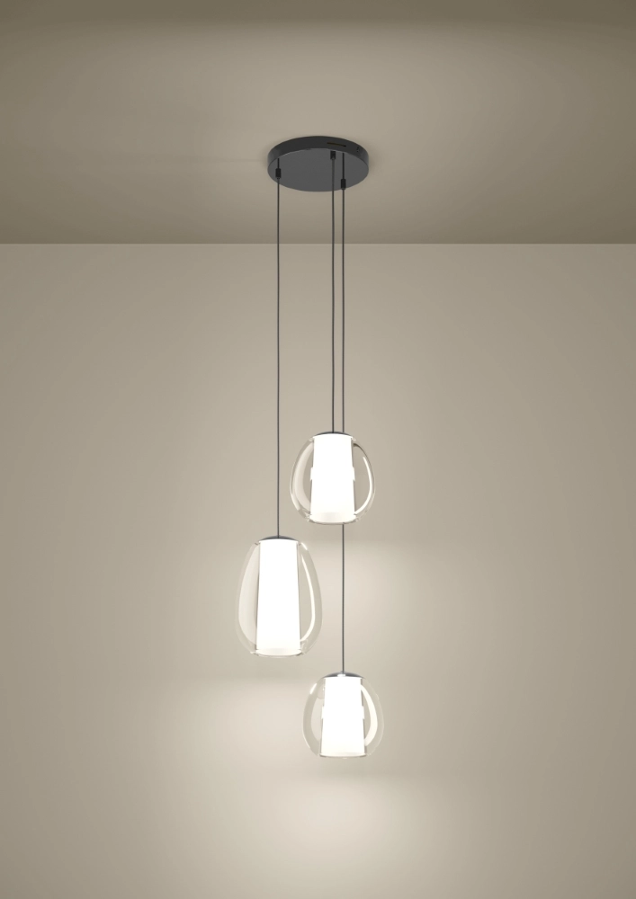 Design pendant lamp Menorca grey Ø 42cm Stars of Light 9008606359998