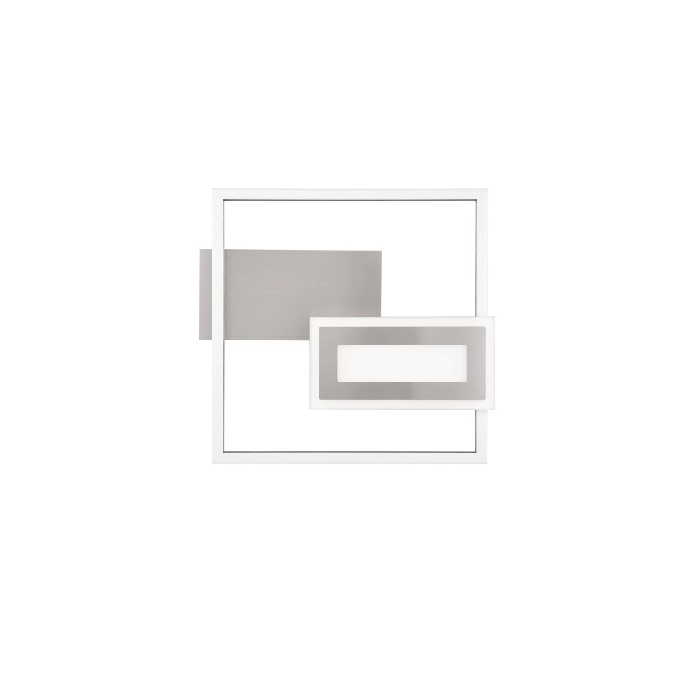 Plafonnier carré Spiro nickel 30cm Trio 4017807612431