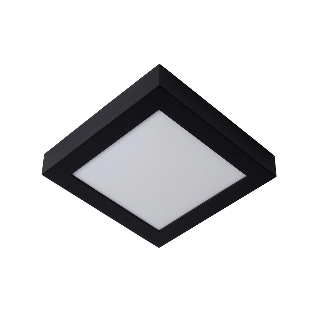 Éclairage de plafond Brice-Led 22 cm carrés IP44 noir
