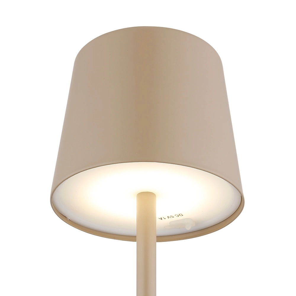 Lampe de table moderne Vancouver Brun sable rechargeable Globo 9007371525478