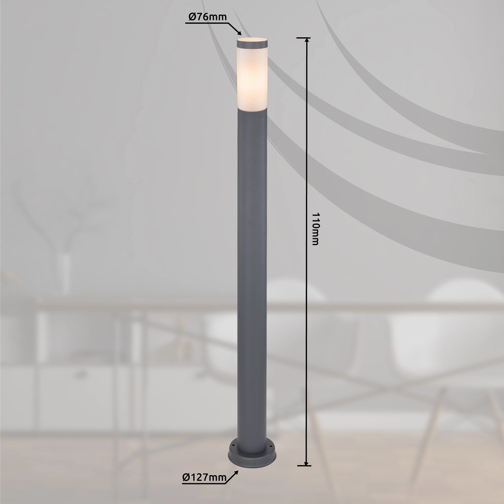 Lampe de jardin 110cm Boston anthracite avec du blanc Globo 9007371411665