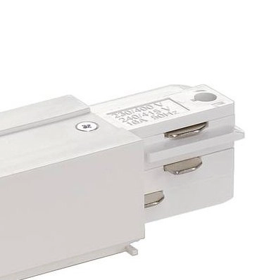 3 phases T-Connector 1 terre à droite blanche SLV 4024163200035