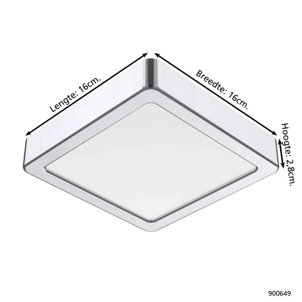 Lampe de salle de bain Fueva 5 IP44 - Chromé - 16cm Eglo 9008606245321