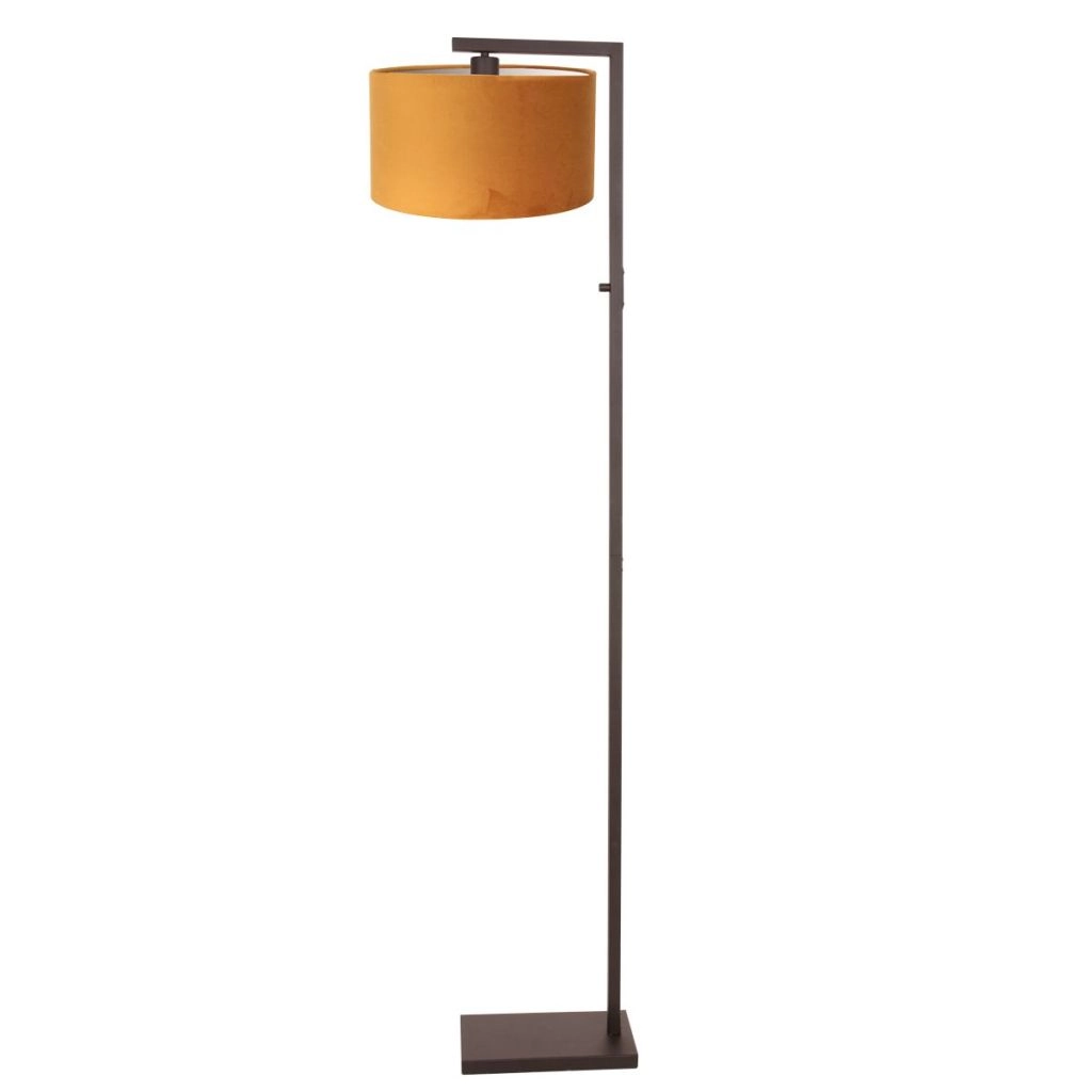 Lampe de pied Stang avec un bonnet doré