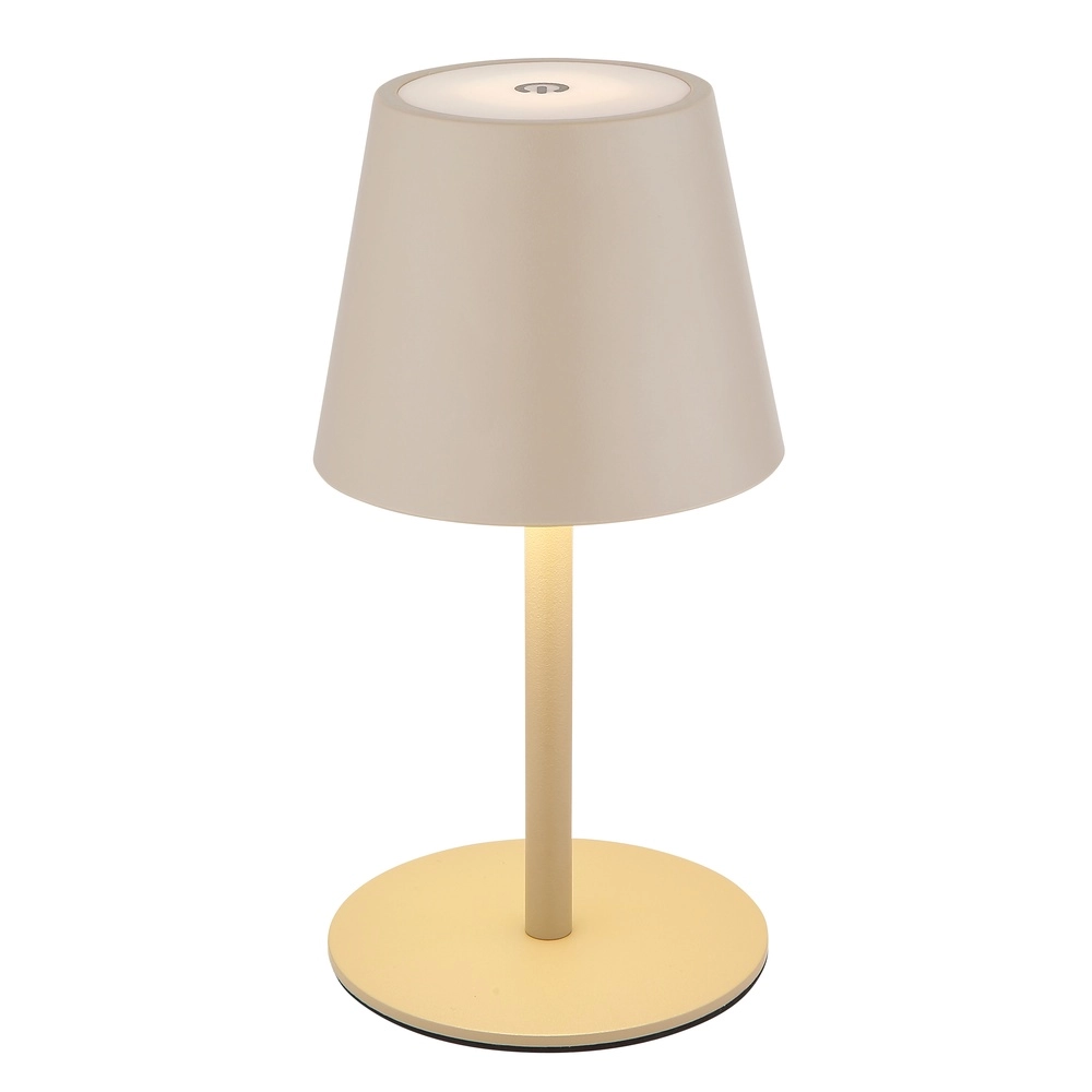 Lampe de table moderne Vannie I Brun sable également rechargeable pour bouteille Globo 9007371468805