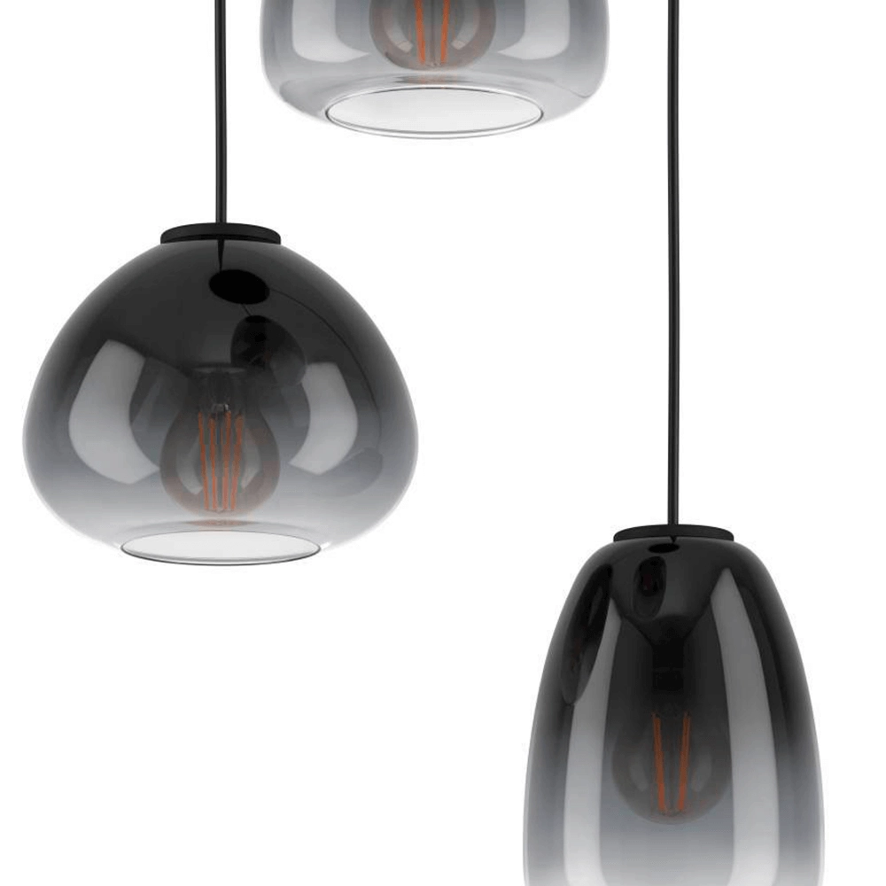 Lampe suspendue Vide Aguilares avec du verre Eglo 9008606235568