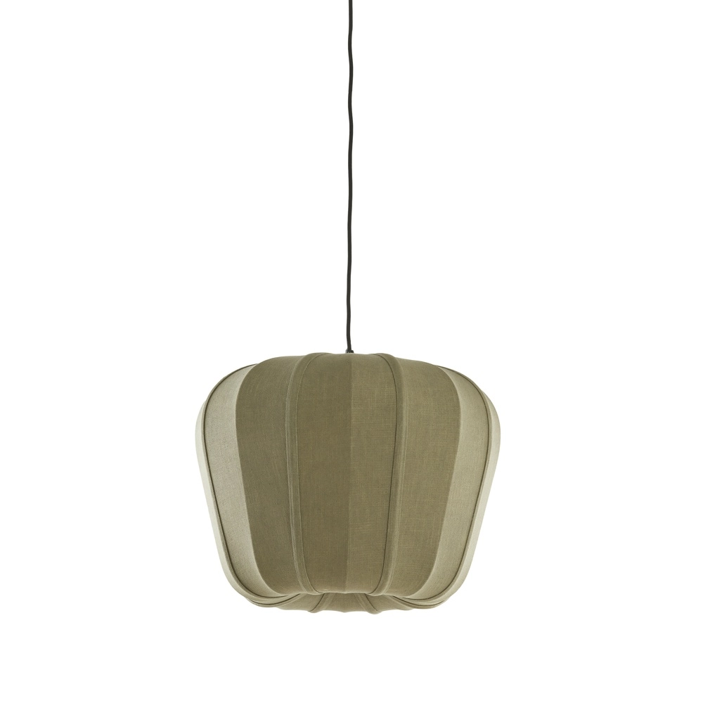 Lampe pendante Japandi Zubedo Ø 49,5cm - vert olive