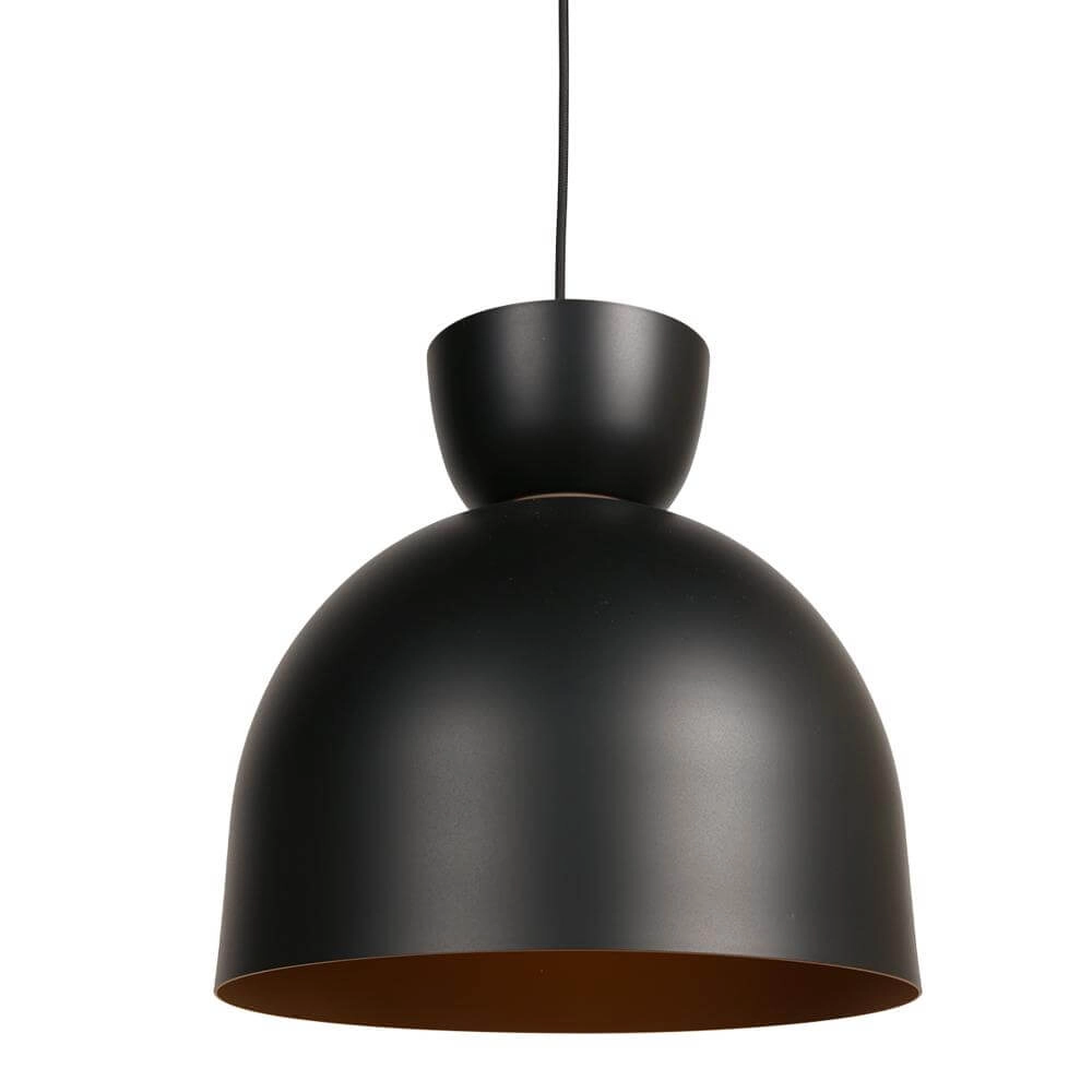 Suspension design Skandina forme sphérique noire Ø 35cm