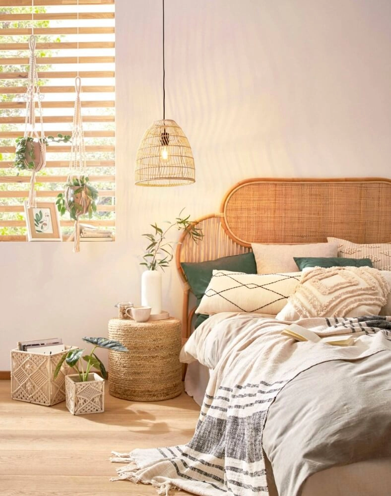 Lampe suspendue en osier Ayesgarth Ø 33 cm Eglo 9002759438661