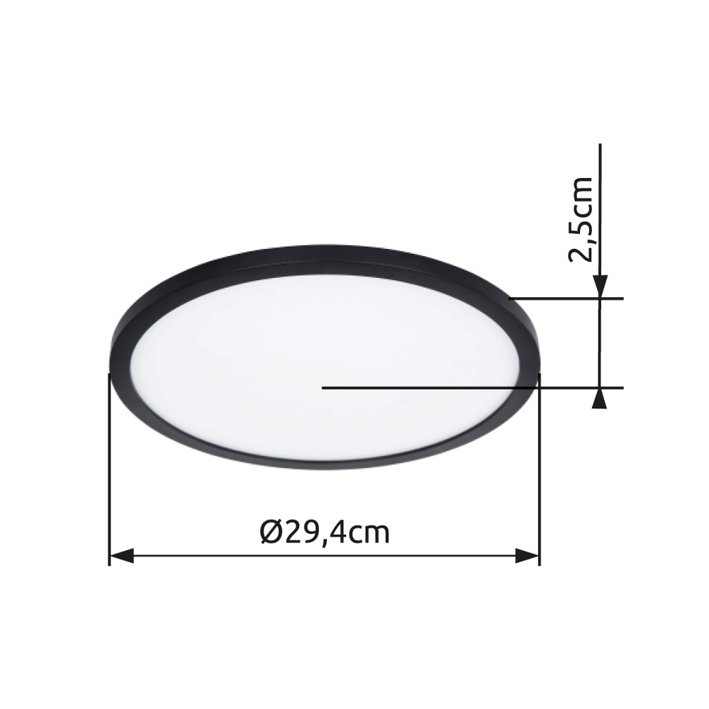 Éclairage de plafond Sapana Ø 29,4cm noir Globo 9007371411405