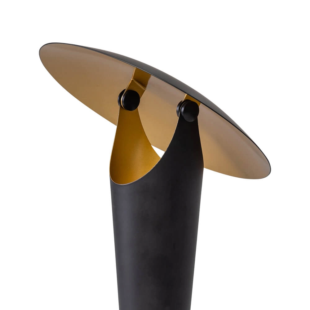 Lampe de table moderne The Britt noir avec de l'or ETH 8720195304432