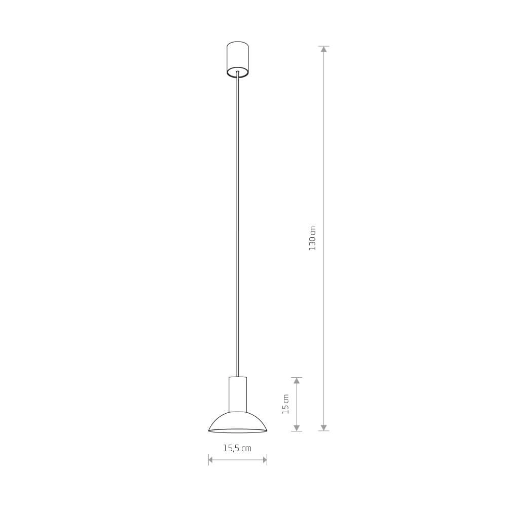 Lampe suspendue Hermanos noir avec de l'or Lyora 5903139819497