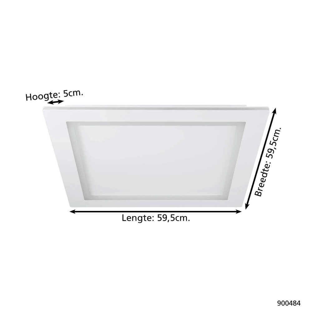 Plafonnier carré Padrogiano-Z blanc Eglo 9008606244195