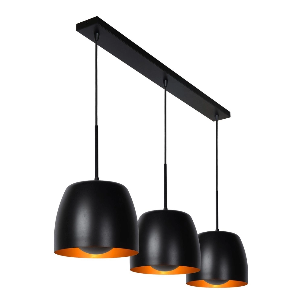 Lampe pendante à 3 lampes Nolan Noir Lucide 5411212302892
