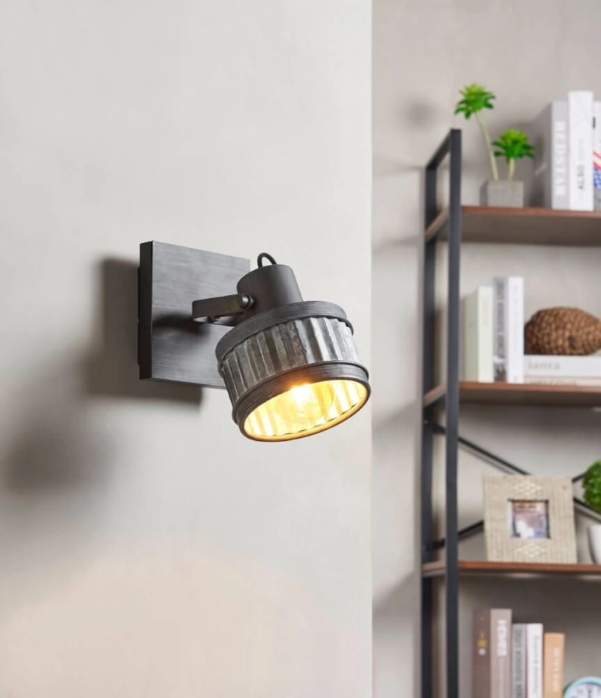 Spot en saillie gris antique Turrock Eglo 9002759434441