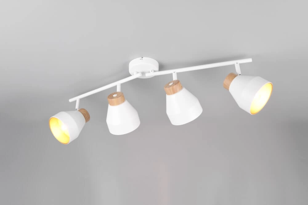 Plafonnier design 4 lumières Valentin blanc Trio 4017807637441