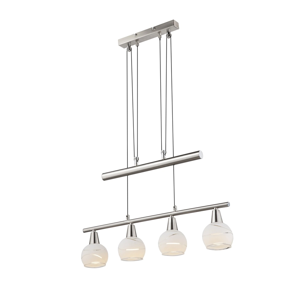 Lampe suspendue Elliott Nickel 4-léger Globo 9007371319909