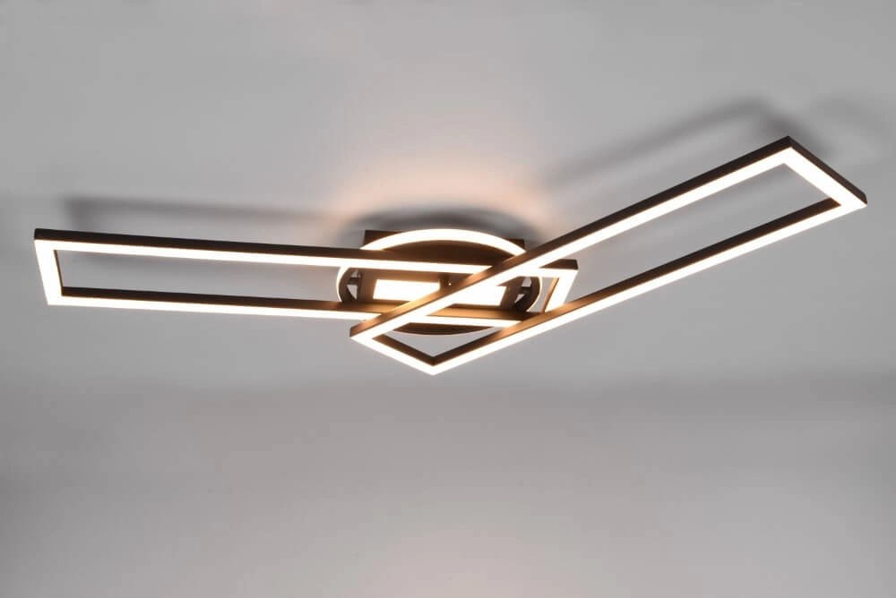 Plafonnier LED orientable Twister noir Trio 4017807540581