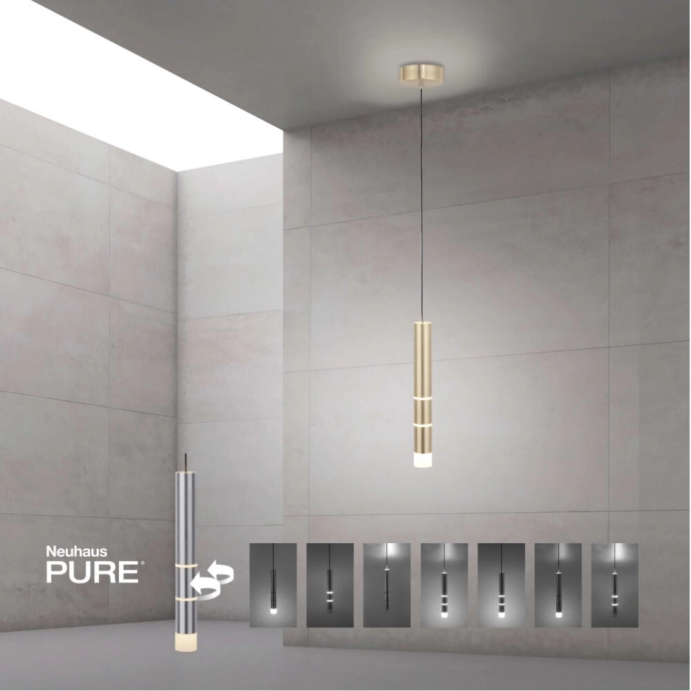 Lampe à suspension en laiton Pure Vega 3000K Paul Neuhaus 4012248357521