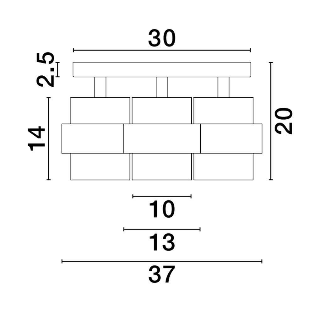 Plafonnier Sianna Ø 37cm noir avec or Lyora 5212017445452
