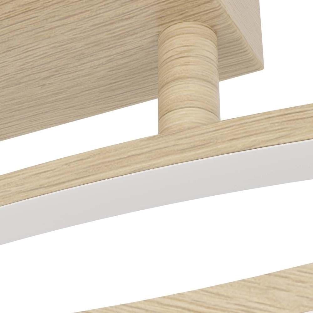 Lumière LED de plafond Grisolia 84 cm - aspect bois Eglo 9008606316168