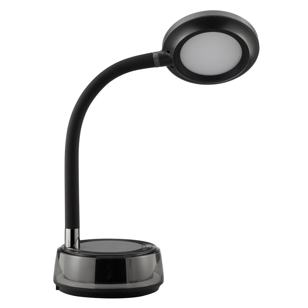 Lampe de bureau Moonglow noir avec horloge Brilliant 4004353460685