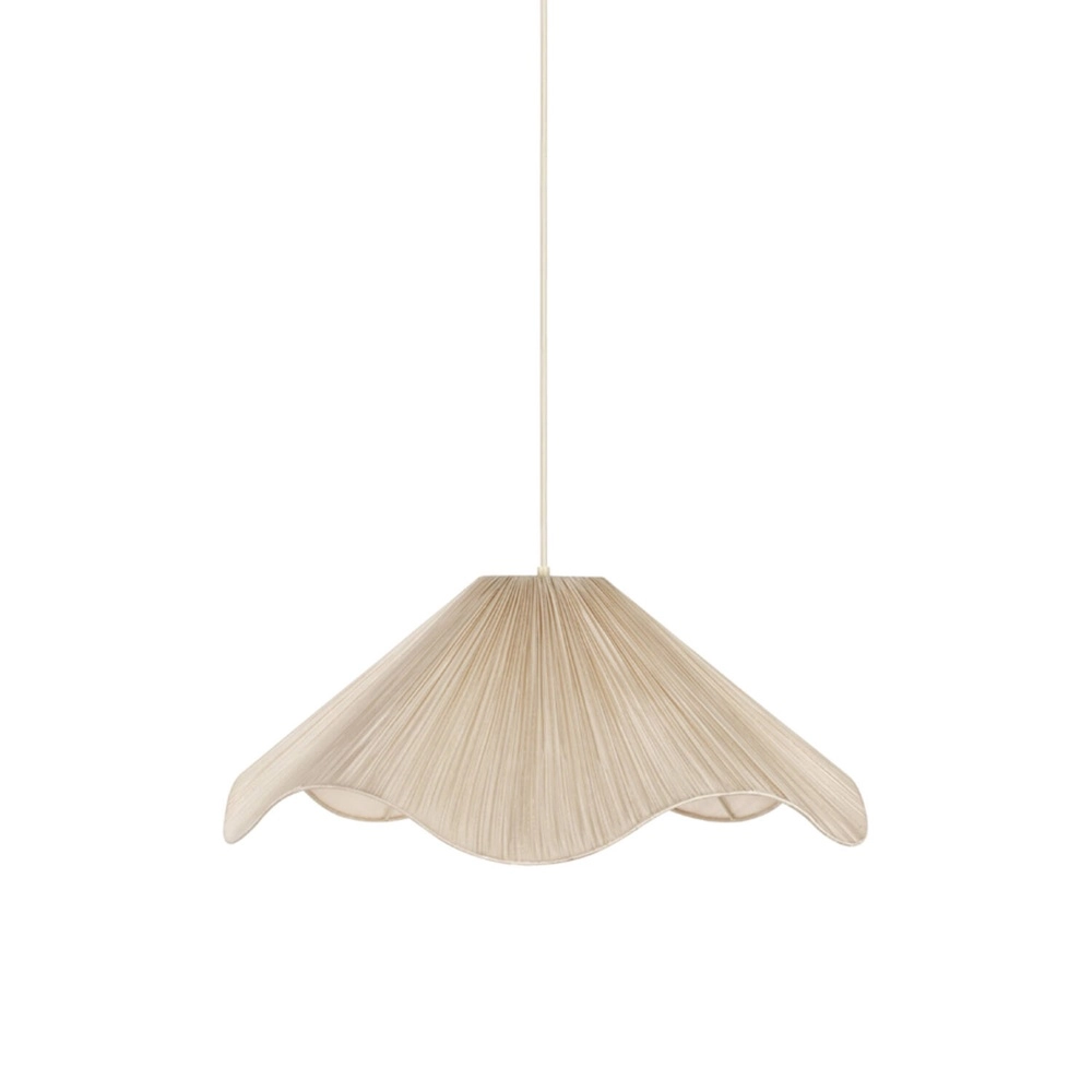 Lampe pendante Japandi Mealha Ø 60 cm de blanc