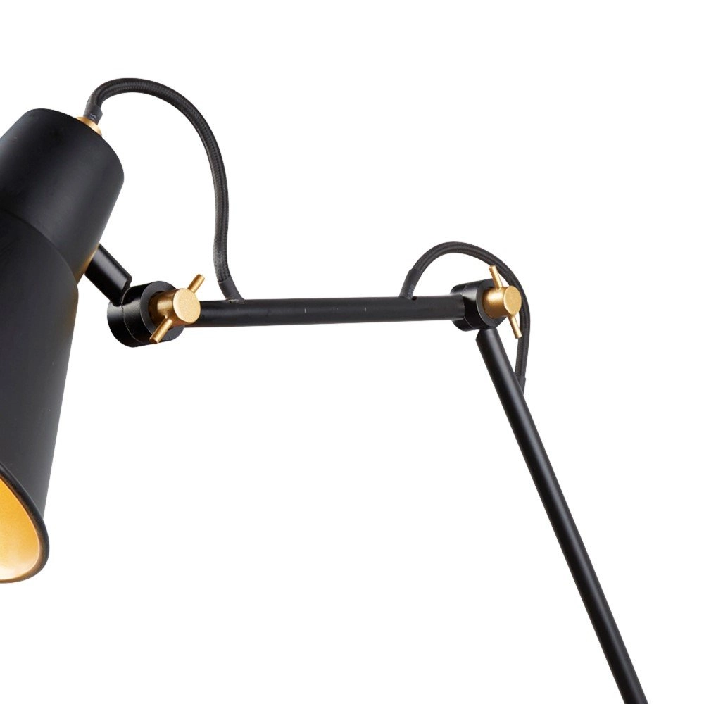 Lampe de lecture en or noir Readi Searchlight 5053423101842